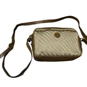 Gucci Vintage 1973 Logo Print Crossbody Bag Neutral Color